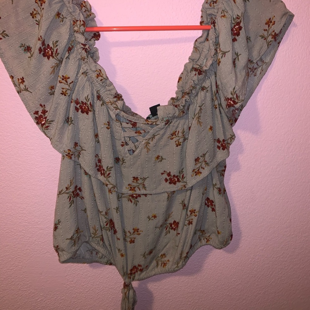 Cute off the shoulder floral top